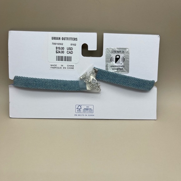 UO Glass Butterfly Choker, Blue, O/S, NWT - Picture 7 of 9